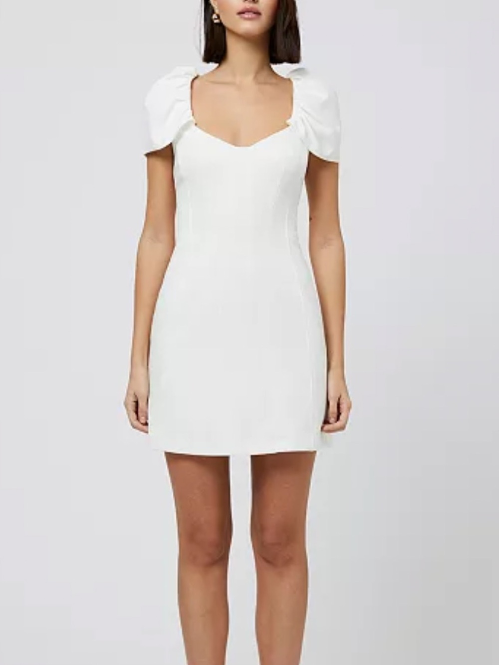French Connection Whisper Gathered Sleeve Mini Dress
